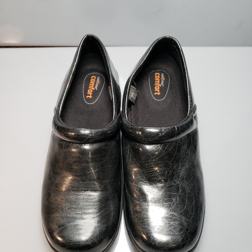 Safe T Step SafeTstep Women's Slip Resistant Gretchen Black Clog Shoes 9.5 - Picture 6 of 11